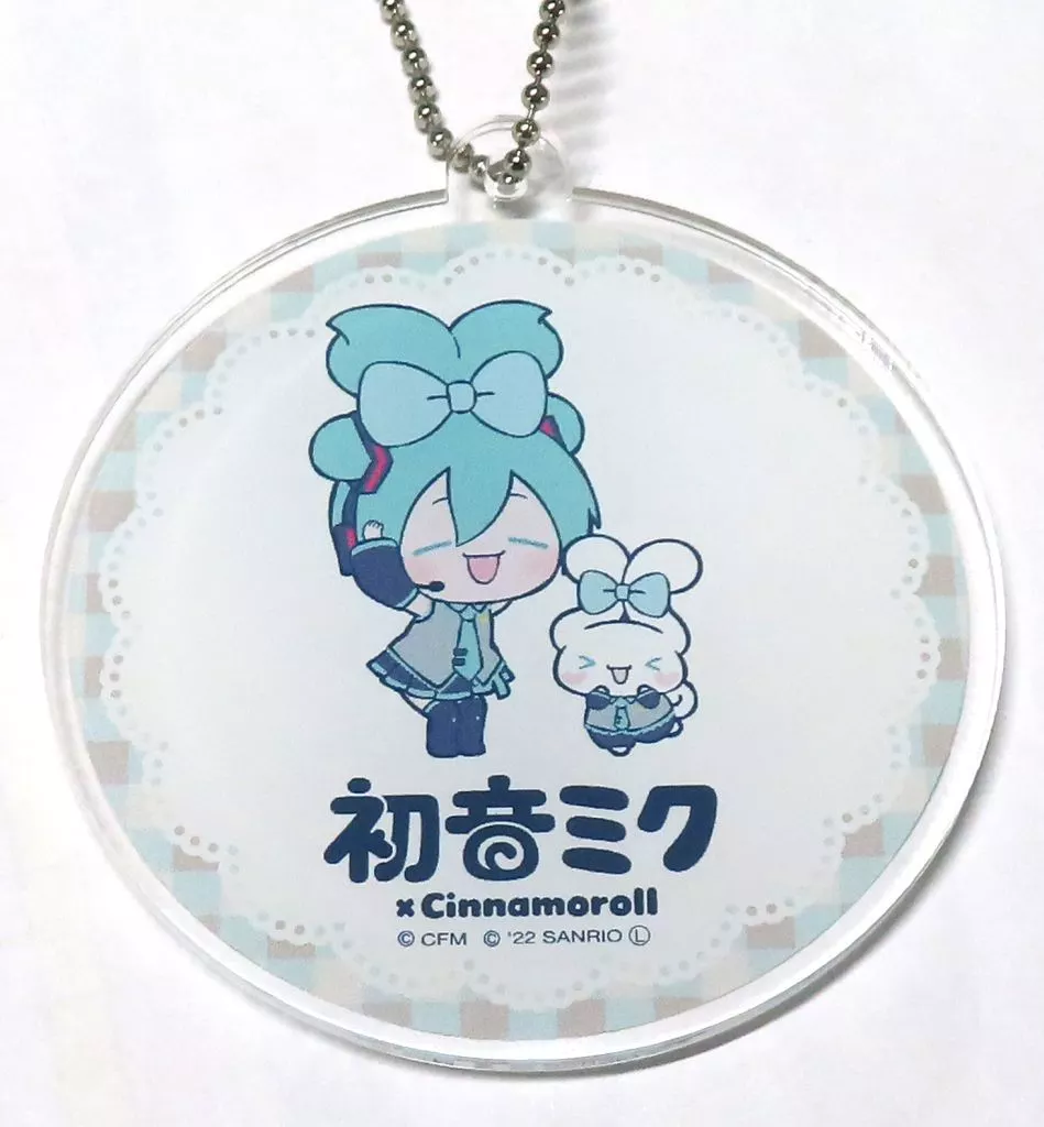 初音ミク×シナモロール(みみむすび/丸形) アクリル 「VOCALOID 初音ミク×サンリオキャラクターズ」