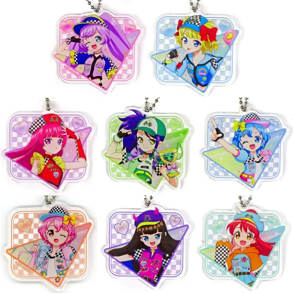 全8種セット アクリル 「まるくじ プリパラ 【全力☆ダッシュ ハッピールート コーデ】」 中吉