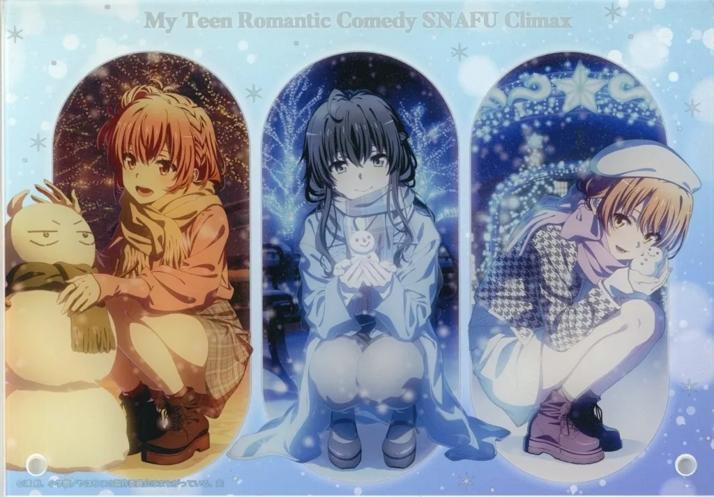 雪ノ下雪乃＆一色いろは＆由比ヶ浜結衣 アクリルプレート＜雪明り、キミと一緒＞ 「やはり俺の青春ラブコメはまちがっている。完 ～雪明り、キミと一緒～」 C105グッズ_image