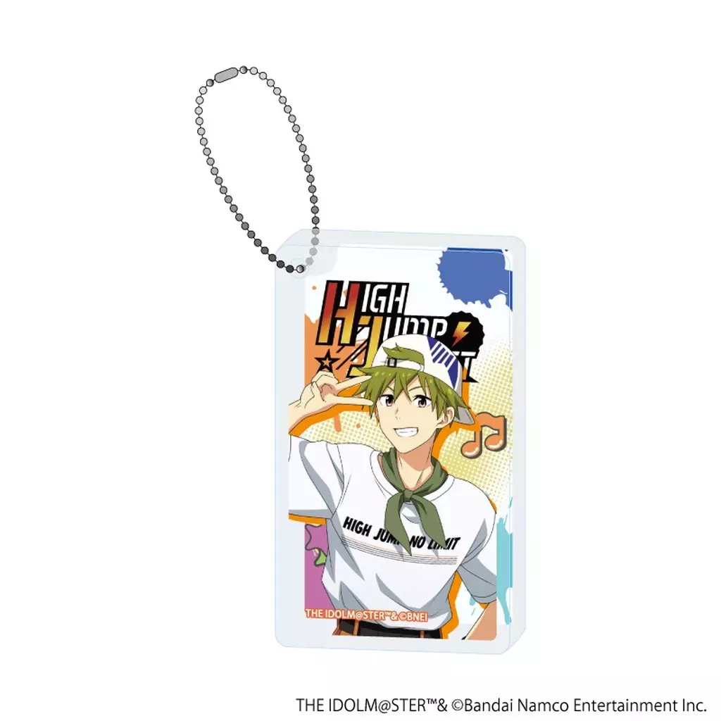 01.秋山隼人(描き下ろしイラスト) アクリルブロックキーホルダー 「アイドルマスター sideM HIGH JUMP STREET SPECIAL POPUP in baseyard tokyo ハラジュクナナメ店」