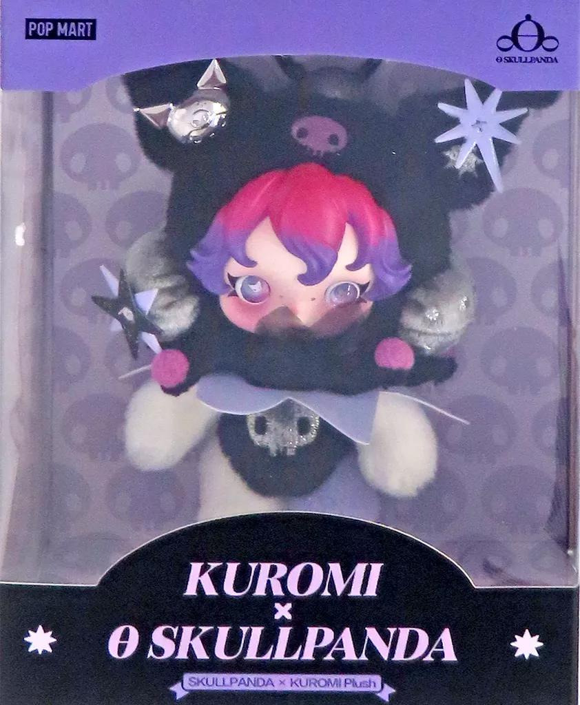 ぬいぐるみマスコット・ぬいぐるみバッジ SKULLPANDA×KUROMI ぬいぐるみペンダント 「POPMART SKULLPANDA×サンリオキャラクターズ」