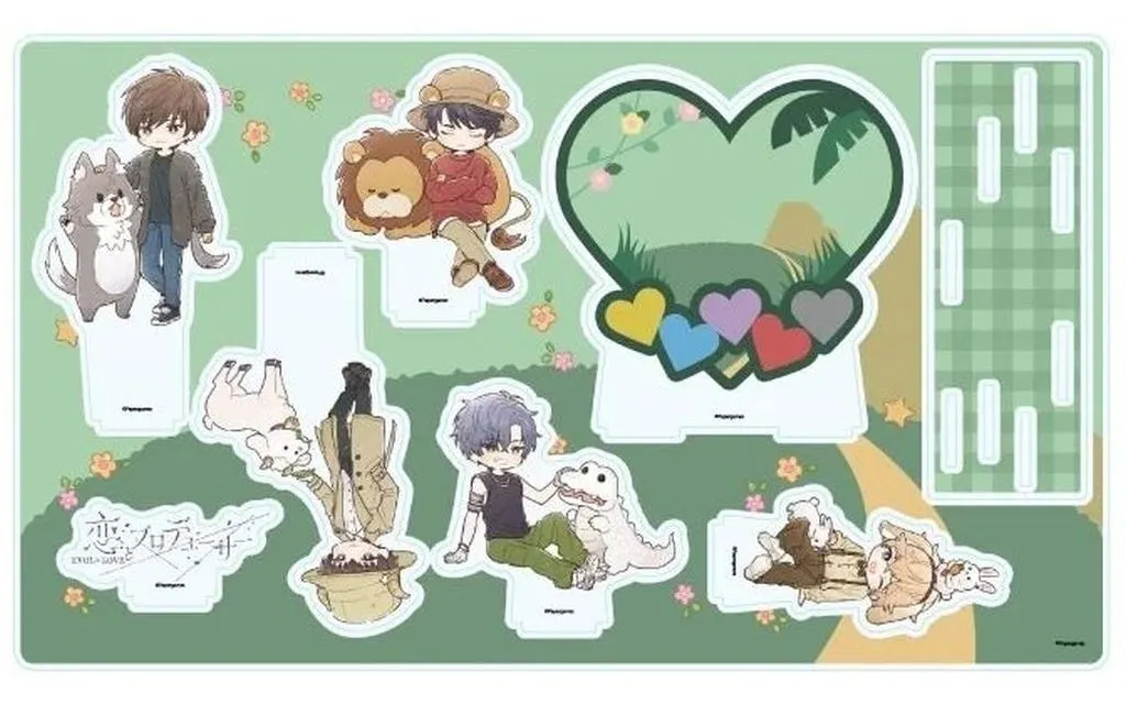 10.動物園デートver.(グラフアートイラスト) プレミアム アクリルジオラマプレート 「恋とプロデューサー～EVOL×LOVE～ in eeo Store 池袋本店」_image