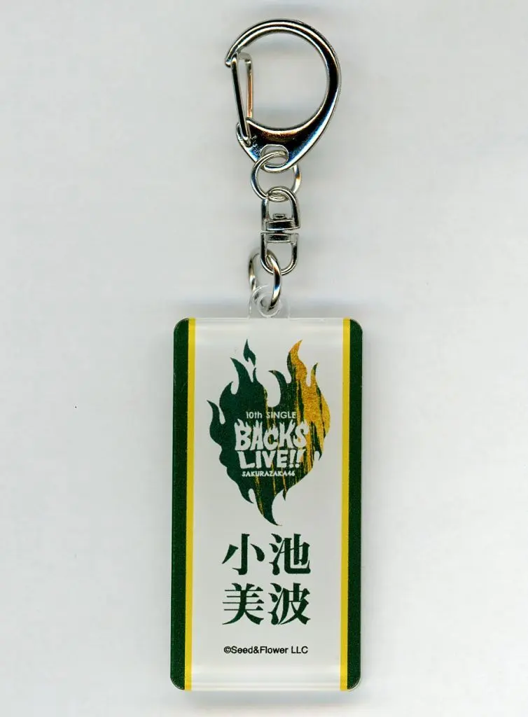 小池美波(櫻坂46) ネームアクリル 「10th Single BACKS LIVE!!」 ガチャガチャ景品