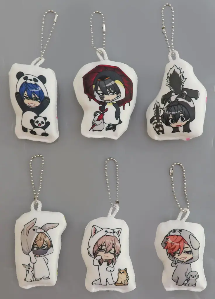 全6種セット 「桃源暗鬼 POP UP STORE ～A moment of relaxation with MOFUMOFU.～ トレーディングプリントマスコット」