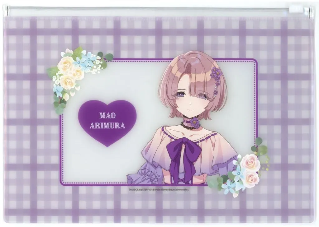 有村麻央 クリアポーチ floral dress ver. 「学園アイドルマスター×HANA・BIYORI」