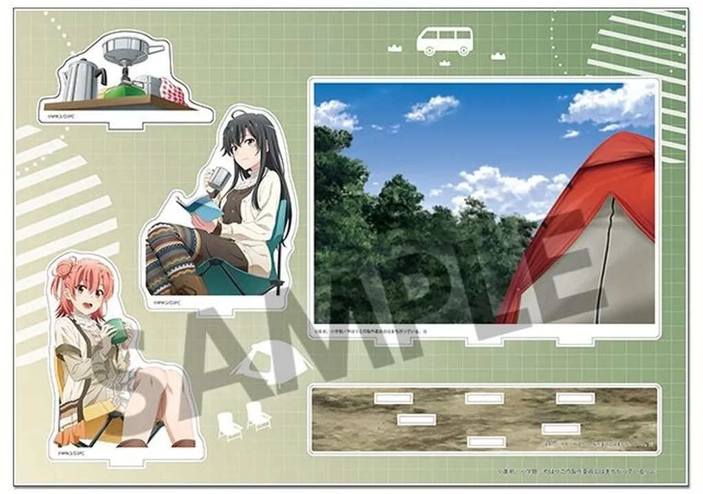 雪ノ下雪乃＆由比ヶ浜結衣 キャンプ ver. 背景付きアクリルスタンド 「やはり俺の青春ラブコメはまちがっている。完」_image