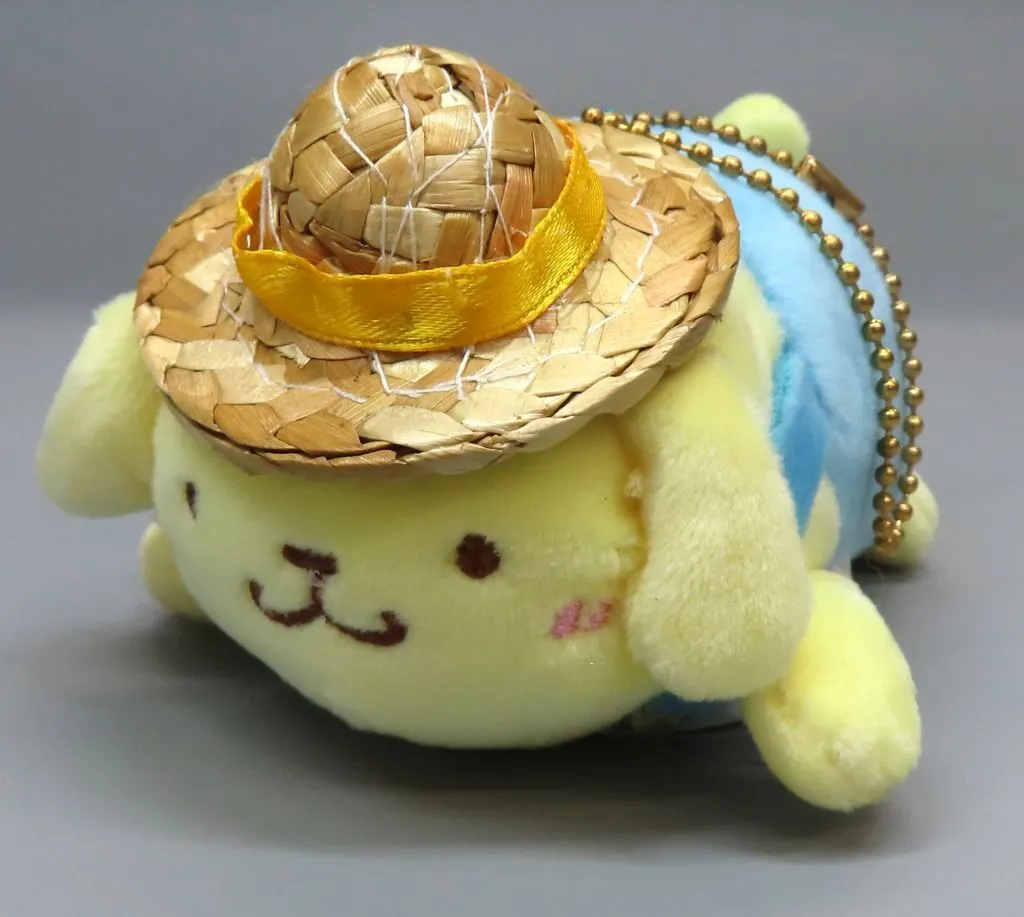 ポムポムプリン 収穫祭 キーチェーンぬいぐるみ寝そべり 駿河屋 -<中古>ポムポムプリン(寝そべり) 収穫祭シリーズ むにゅぐるみ