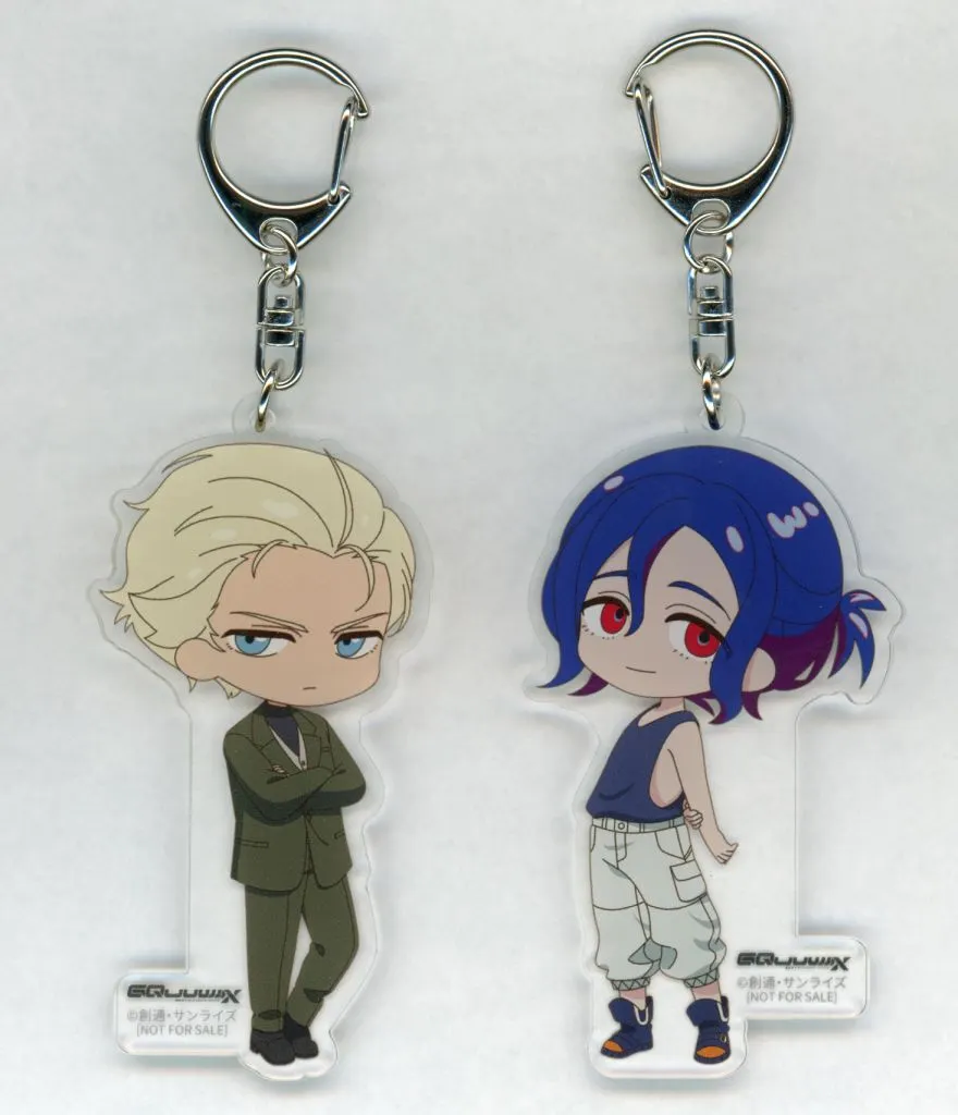 シュウジ・イトウ＆シャア・アズナブル 描き起こしミニキャライラスト使用アクリル2個セット 「Blu-ray 機動戦士Gundam GQuuuuuuX vol.3」 アニメイト購入特典