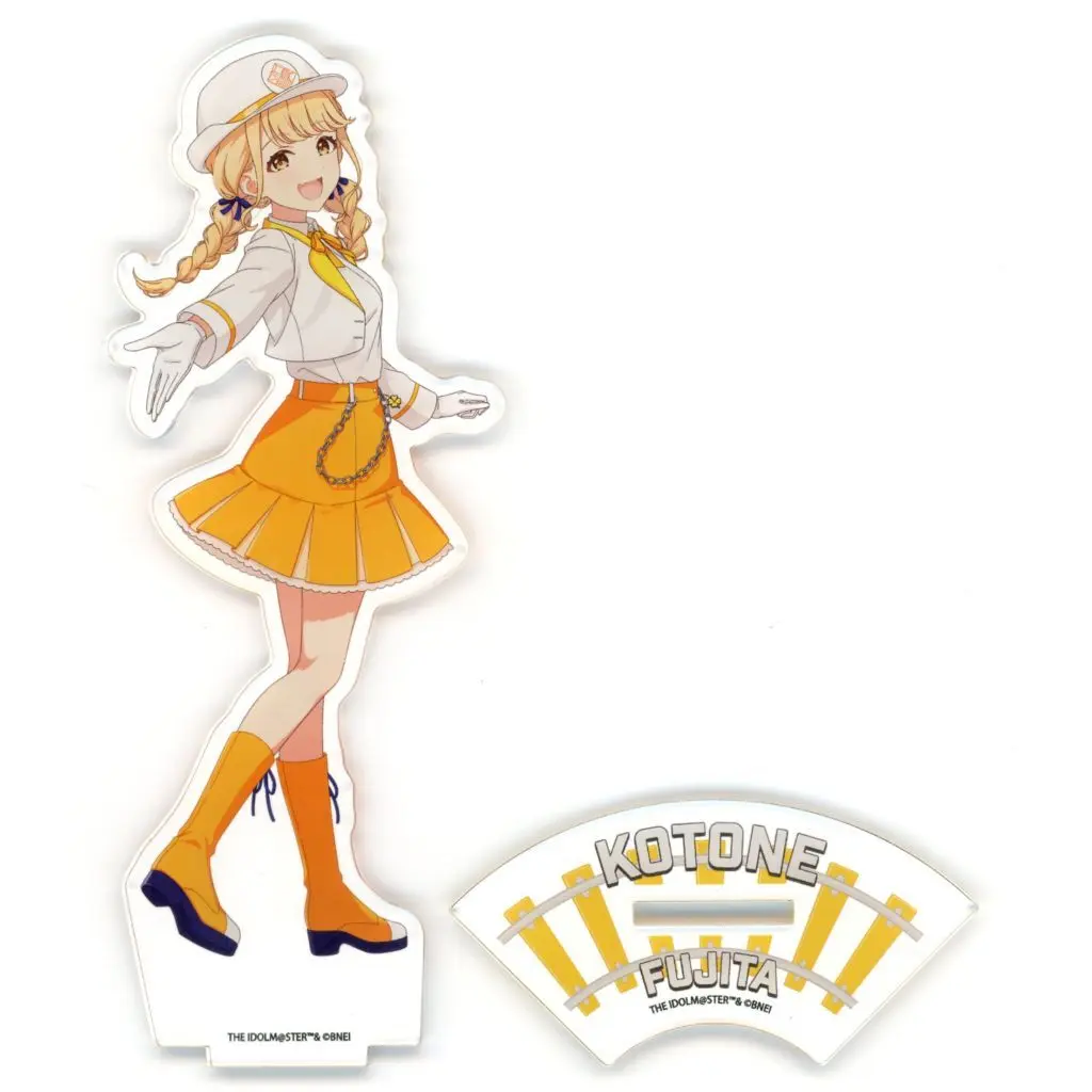 75.藤田ことね 駅員風衣装ver.(描き下ろしイラスト) アクリルスタンド 「学園アイドルマスター HATSUBOSHI GAKUEN Terminal in 東京キャラクターストリート いちばんプラザ」