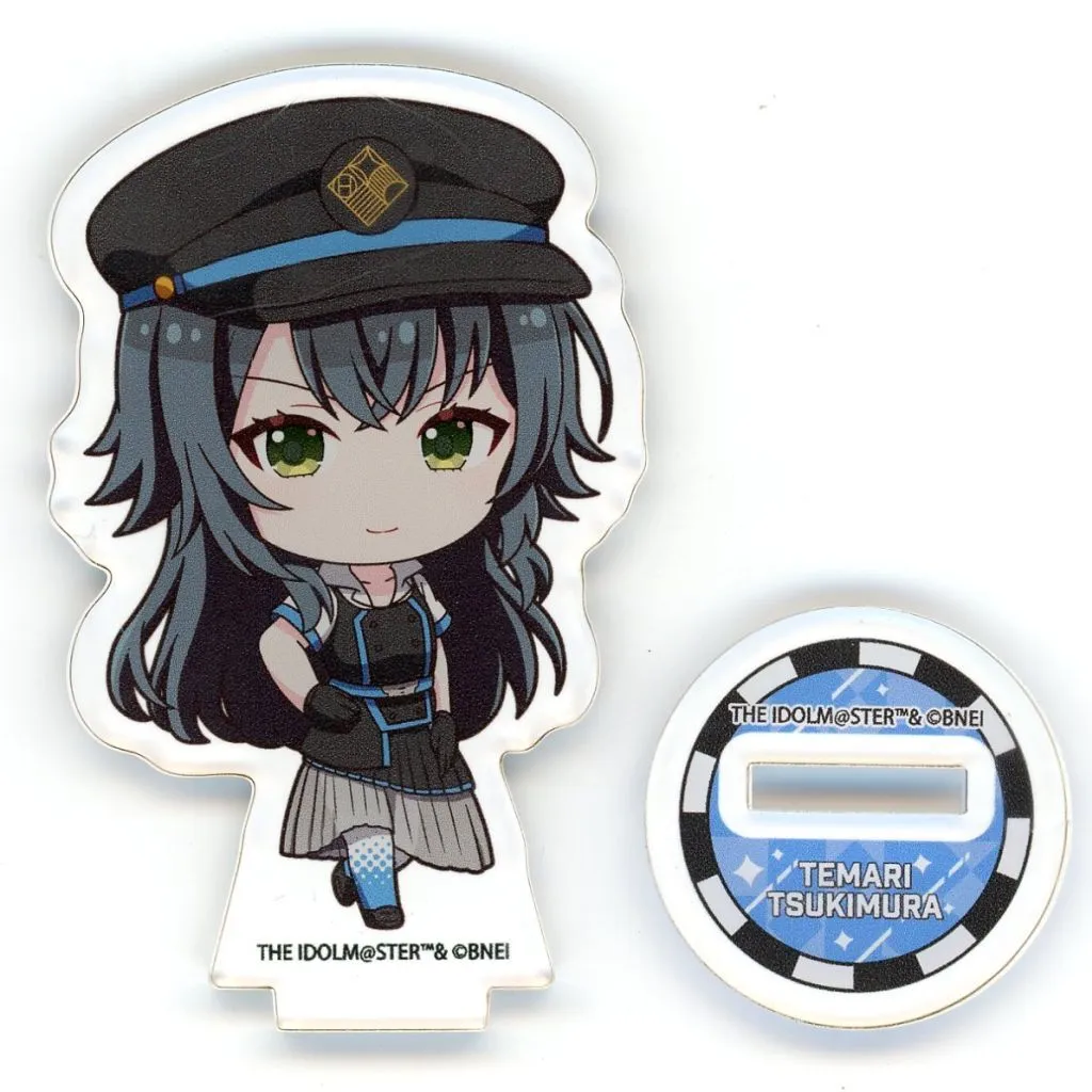月村手毬 「学園アイドルマスター HATSUBOSHI GAKUEN Terminal in 東京キャラクターストリート いちばんプラザ アクリルぷちスタンド 06/駅員風衣装ver.(ミニキャライラスト)」