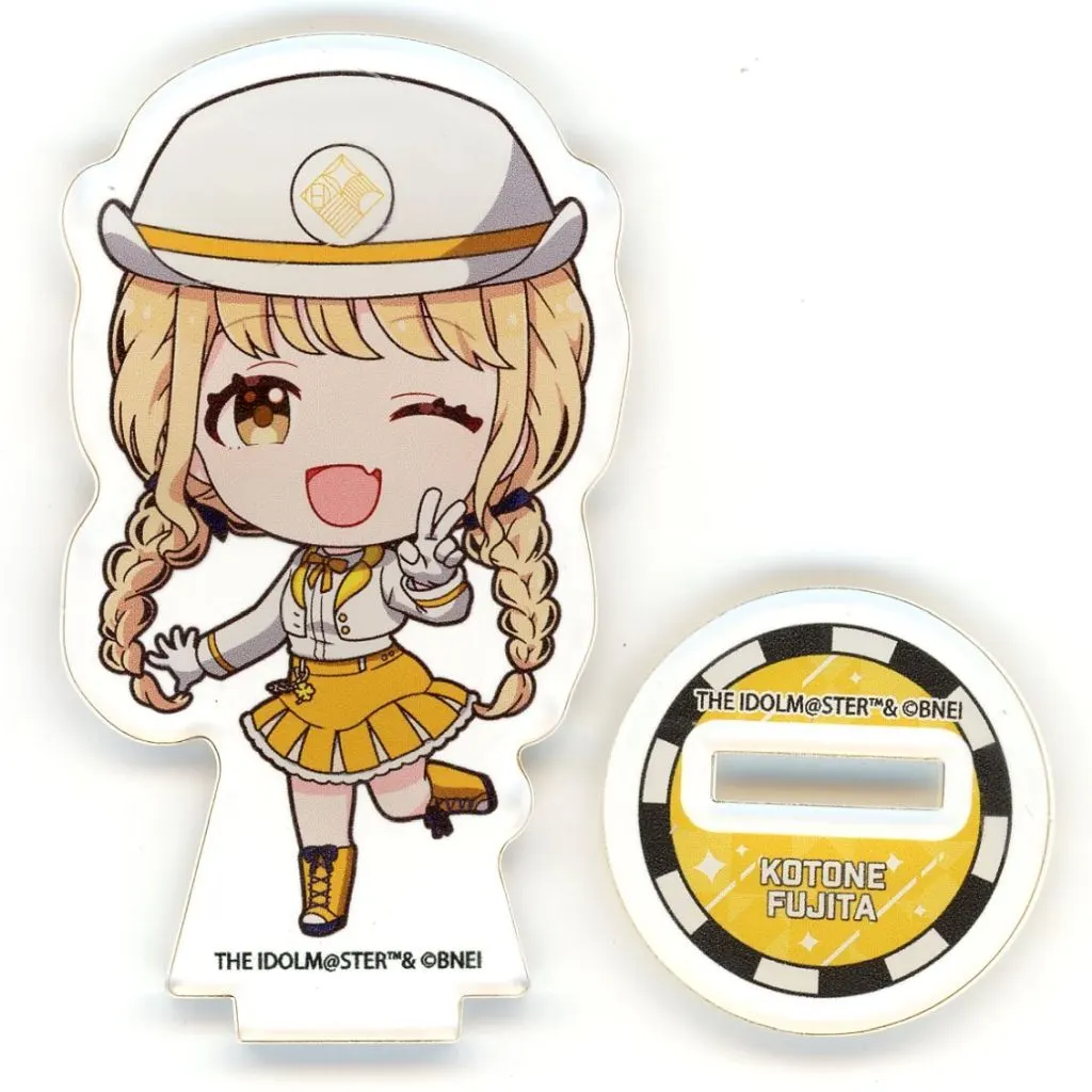 藤田ことね 「学園アイドルマスター HATSUBOSHI GAKUEN Terminal in 東京キャラクターストリート いちばんプラザ アクリルぷちスタンド 06/駅員風衣装ver.(ミニキャライラスト)」