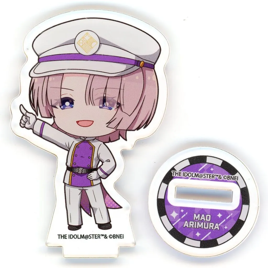 有村麻央 「学園アイドルマスター HATSUBOSHI GAKUEN Terminal in 東京キャラクターストリート いちばんプラザ アクリルぷちスタンド 06/駅員風衣装ver.(ミニキャライラスト)」