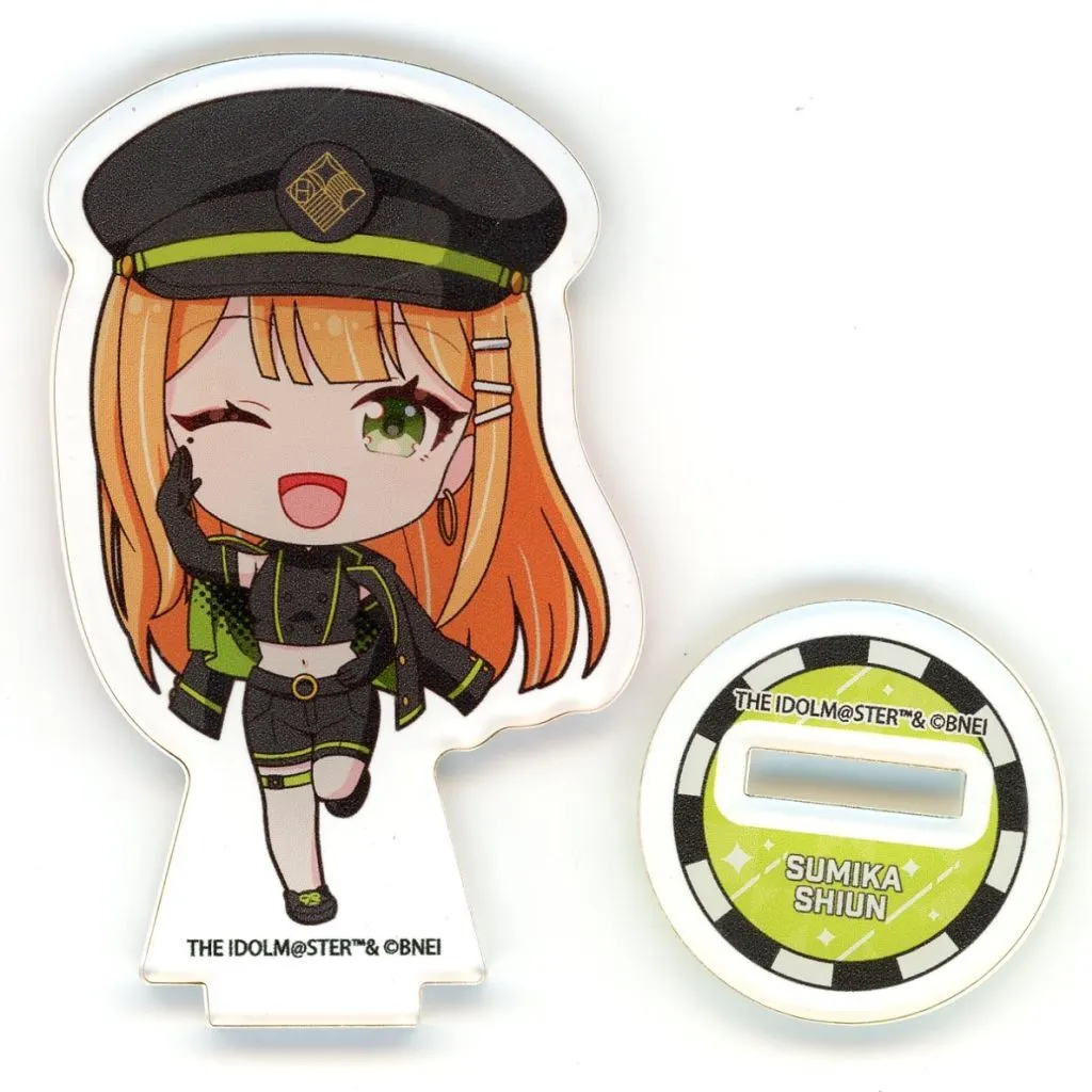 紫雲清夏 「学園アイドルマスター HATSUBOSHI GAKUEN Terminal in 東京キャラクターストリート いちばんプラザ アクリルぷちスタンド 06/駅員風衣装ver.(ミニキャライラスト)」