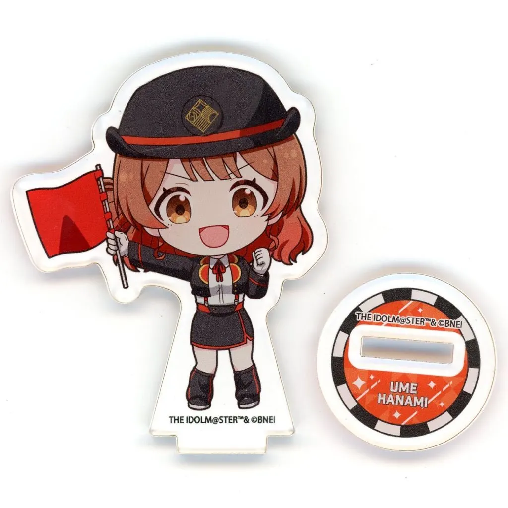 花海佑芽 「学園アイドルマスター HATSUBOSHI GAKUEN Terminal in 東京キャラクターストリート いちばんプラザ アクリルぷちスタンド 06/駅員風衣装ver.(ミニキャライラスト)」