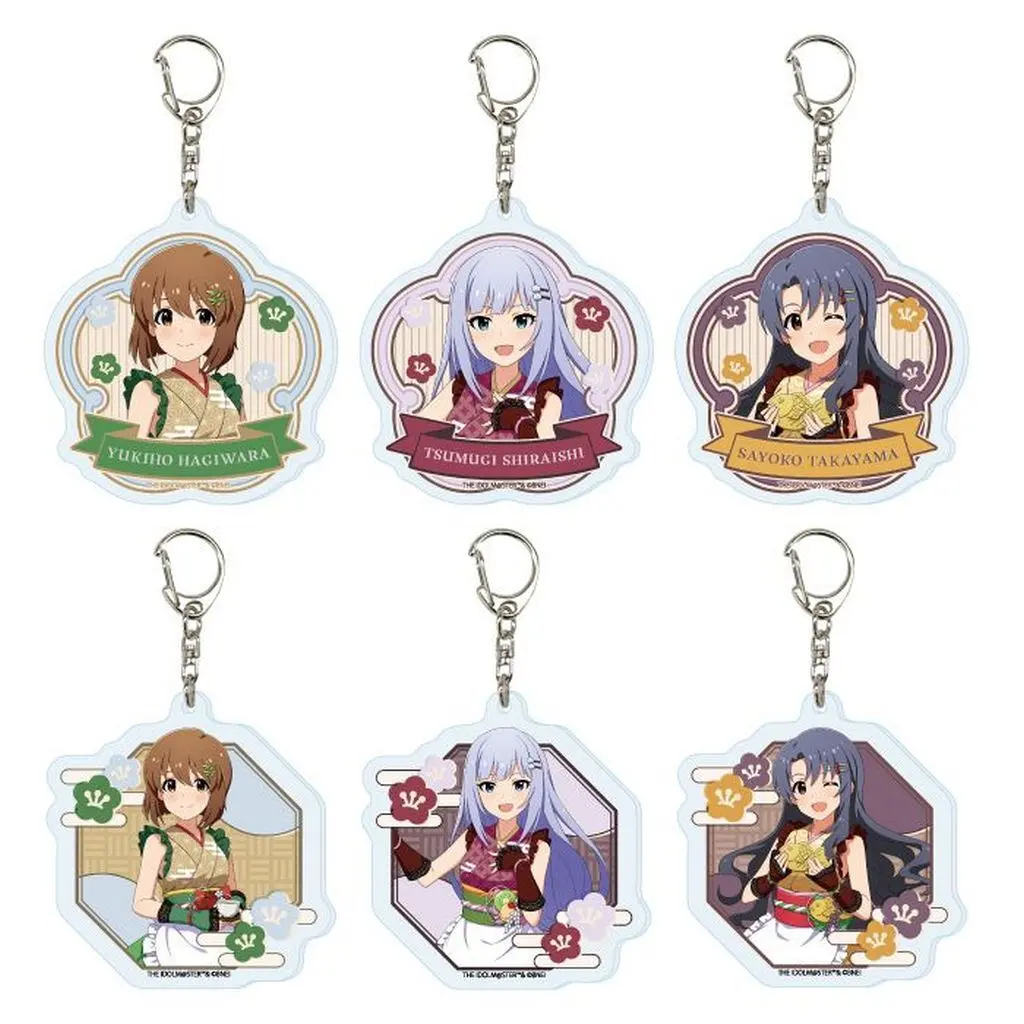 全6種セット 「アイドルマスター ミリオンライブ! アクリルキーホルダー 08.和風喫茶ver. 描き下ろしイラスト」