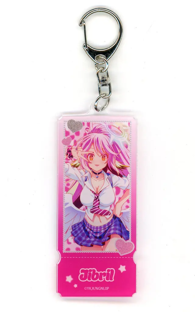 ジブリール 描き下ろし ギャル制服ver. チケット風BIGアクリル 「ノーゲーム・ノーライフ ゼロ POP UP SHOP in マルイ」