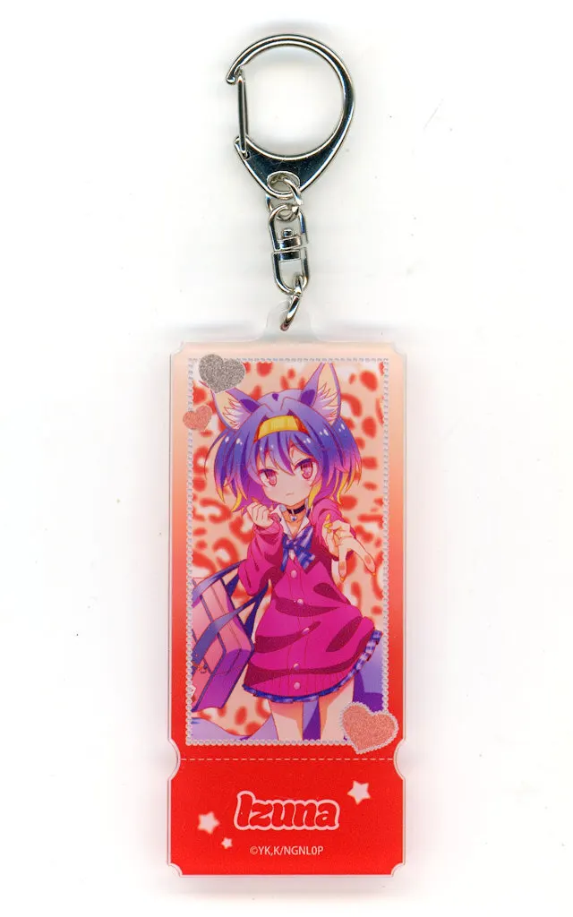 初瀬いづな 描き下ろし ギャル制服ver. チケット風BIGアクリル 「ノーゲーム・ノーライフ ゼロ POP UP SHOP in マルイ」