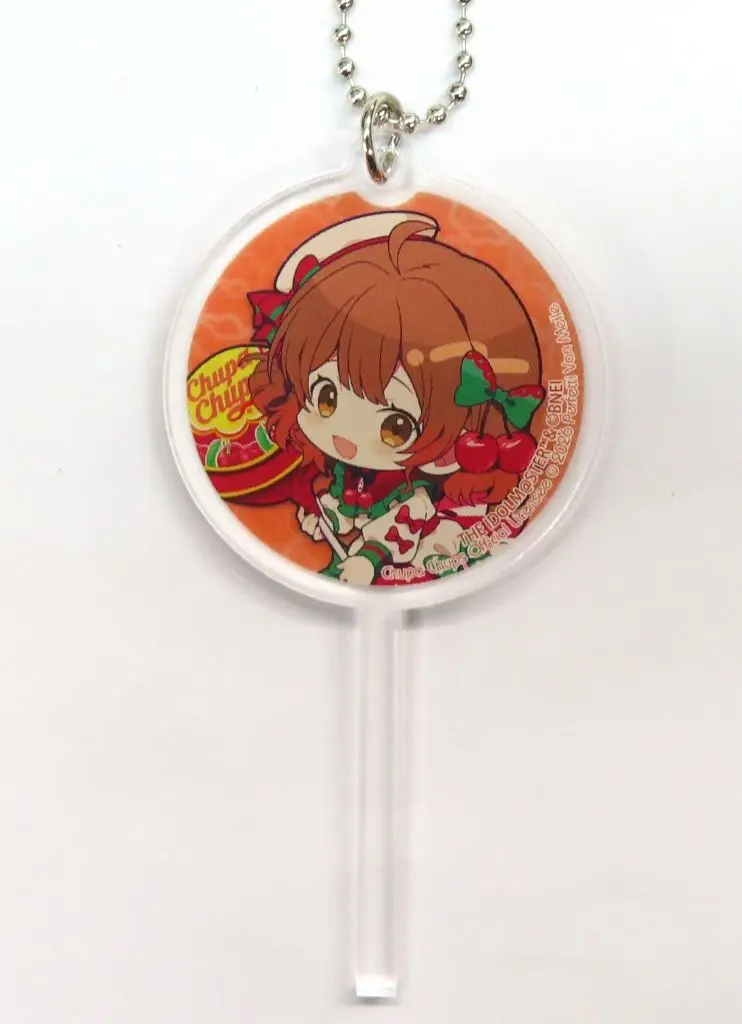 12.花海佑芽(ミニキャライラスト) キャンディ型アクリル 「学園アイドルマスター×チュッパチャプス POP UP STORE」