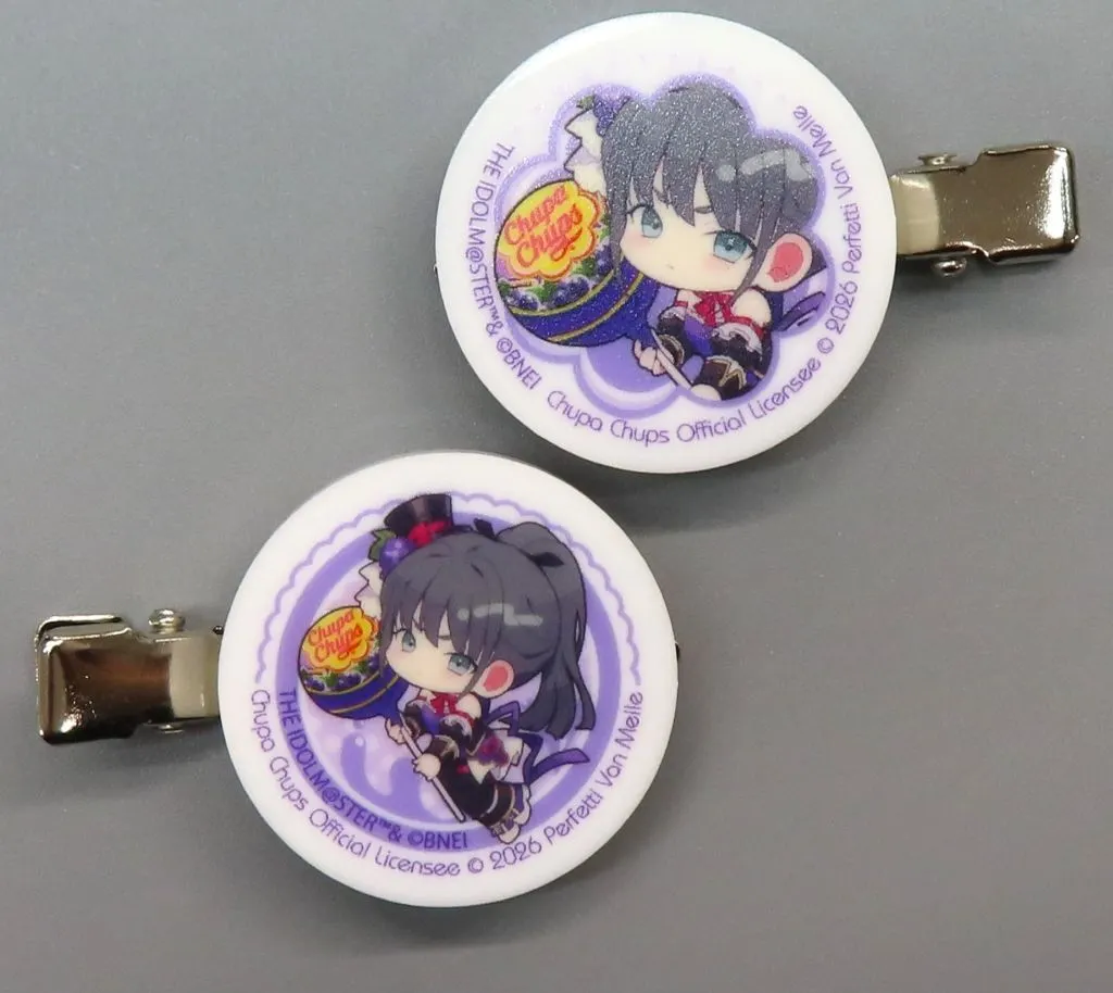 04.雨夜燕(ミニキャライラスト) マルチクリップ(2個セット) 「学園アイドルマスター×チュッパチャプス POP UP STORE」