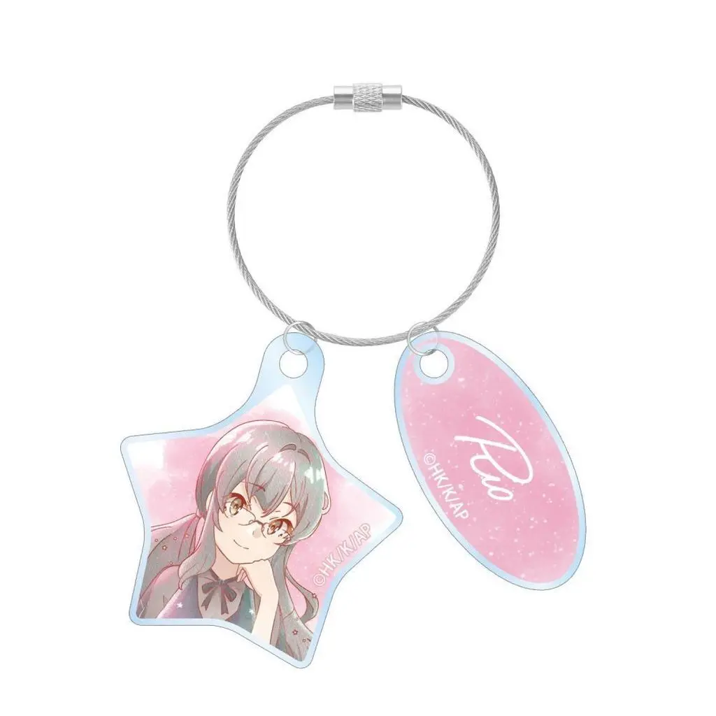 双葉理央 描き下ろし 星空ドレスver. Ani-Art aqua label 2連ワイヤーアクリル 「青春ブタ野郎 シリーズ」