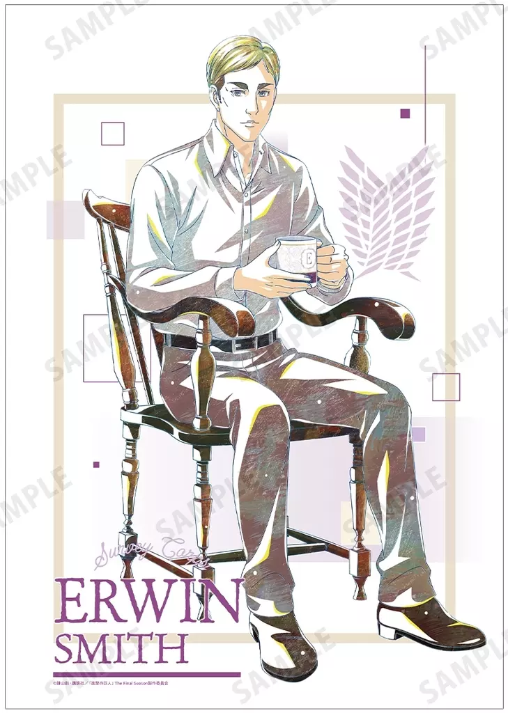A3マット加工 エルヴィン・スミス 描き下ろし ティータイムver. Ani-Art 「進撃の巨人」_image