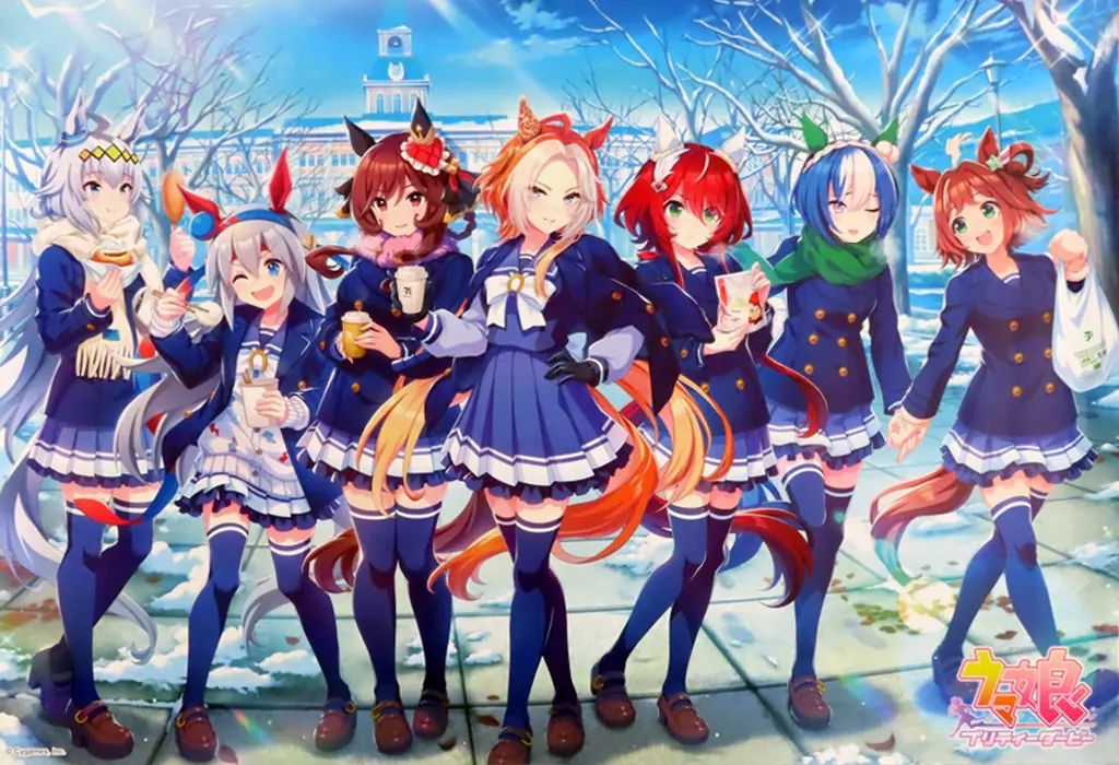オリジナル描き下ろし B3 集合 「ウマ娘 プリティーダービー×セブンイレブン 4周年キャンペーン」_image