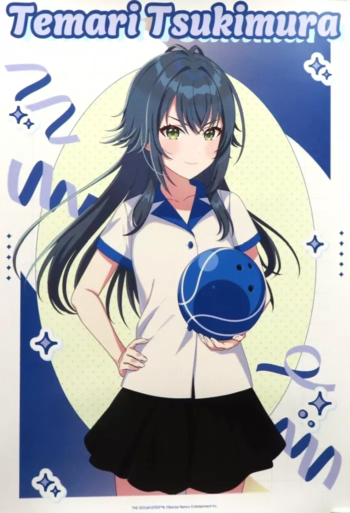 A3マット加工ポスター 月村手毬 描き下ろし ボウリングシャツver. 「学園アイドルマスター×ROUND1」