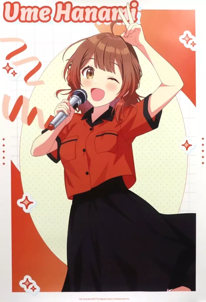 A3マット加工ポスター 花海佑芽 描き下ろし ボウリングシャツver. 「学園アイドルマスター×ROUND1」
