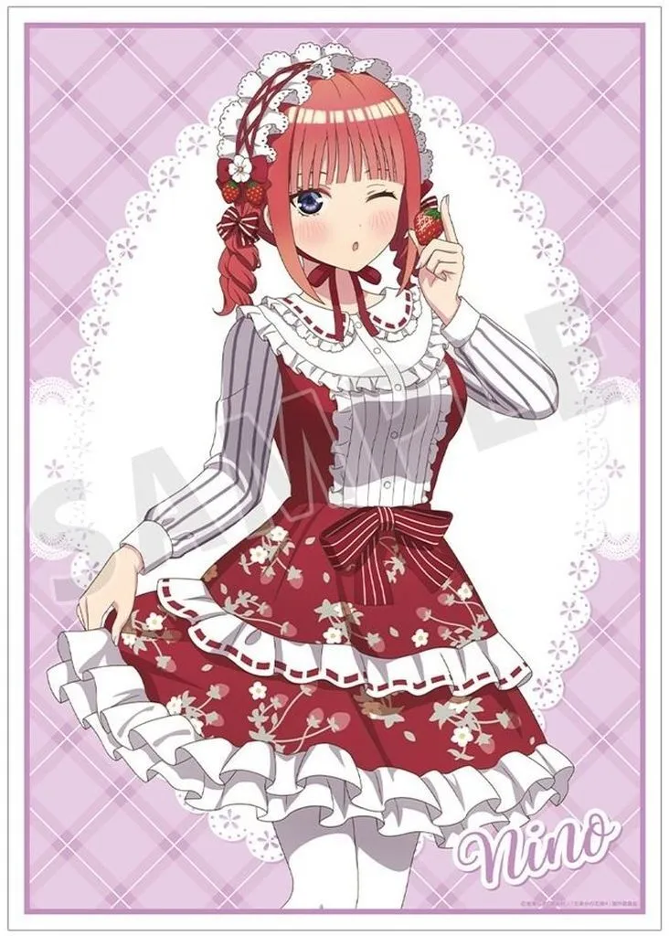 A3マット加工 中野二乃 描き下ろし ショートケーキイメージコーデver. 「五等分の花嫁＊」_image