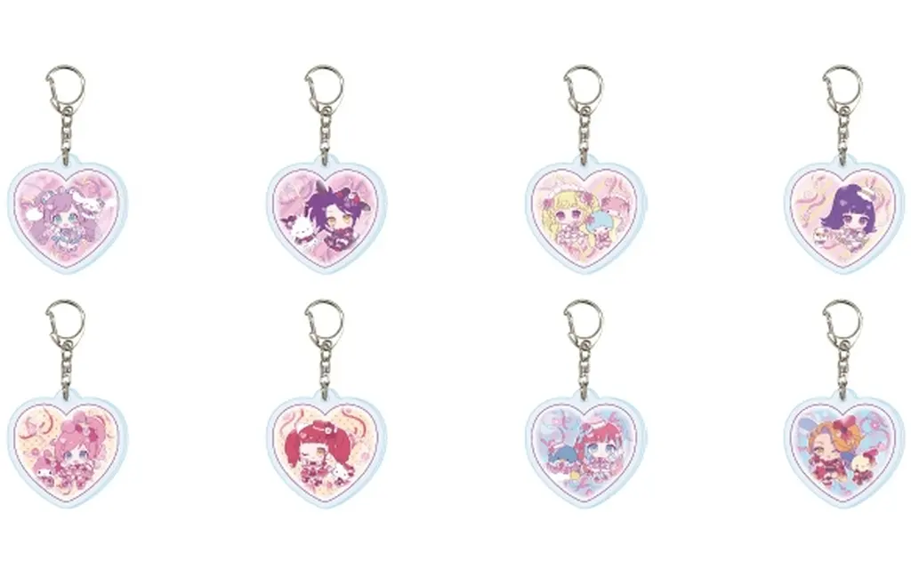 【BOX】ラメ入りハート型アクリル プリティーシリーズ×サンリオキャラクターズ 02.BOX2 コラボイラスト
