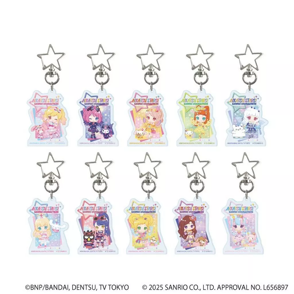 【BOX】アイカツスターズ!×サンリオキャラクターズ トレーディング星型ナスカンアクリル 01.コラボイラスト(ミニキャラ)