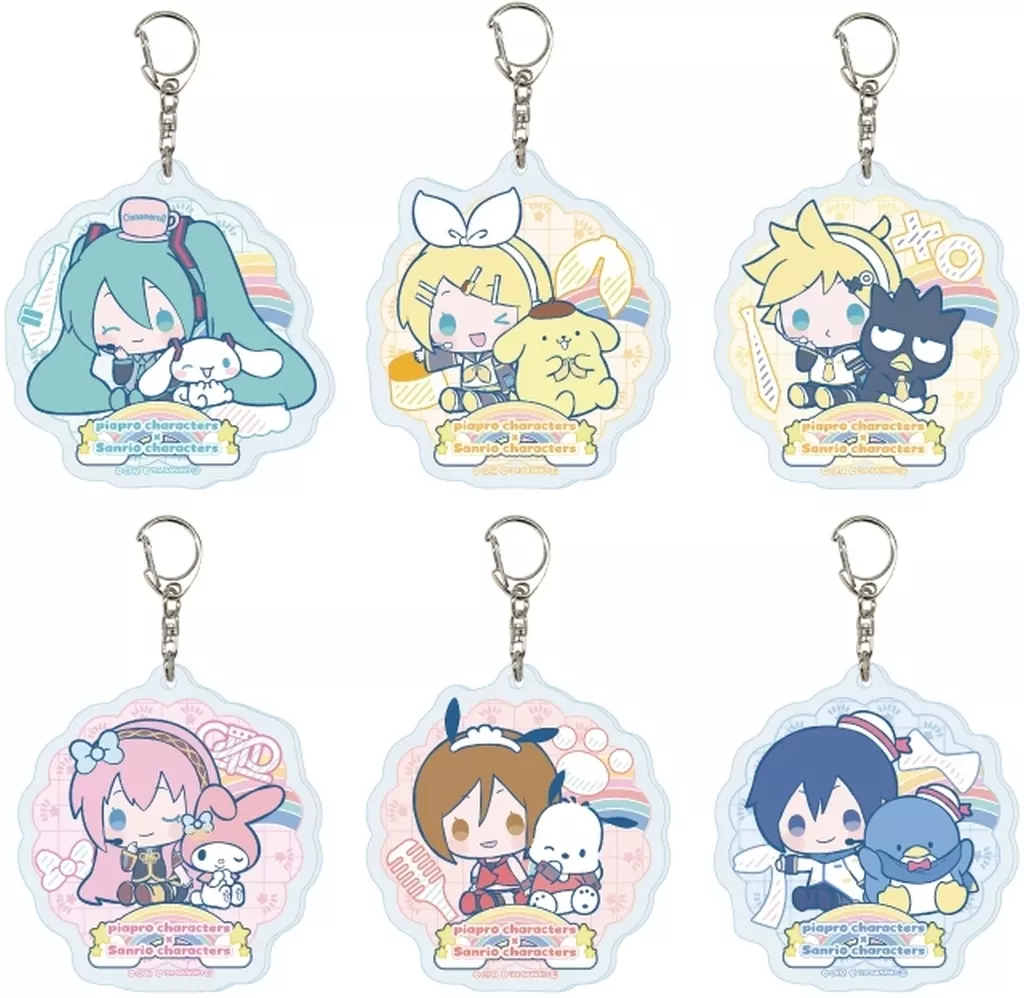 【BOX】ピアプロキャラクターズ×サンリオキャラクターズ ホログラムアクリル 01.コラボイラスト