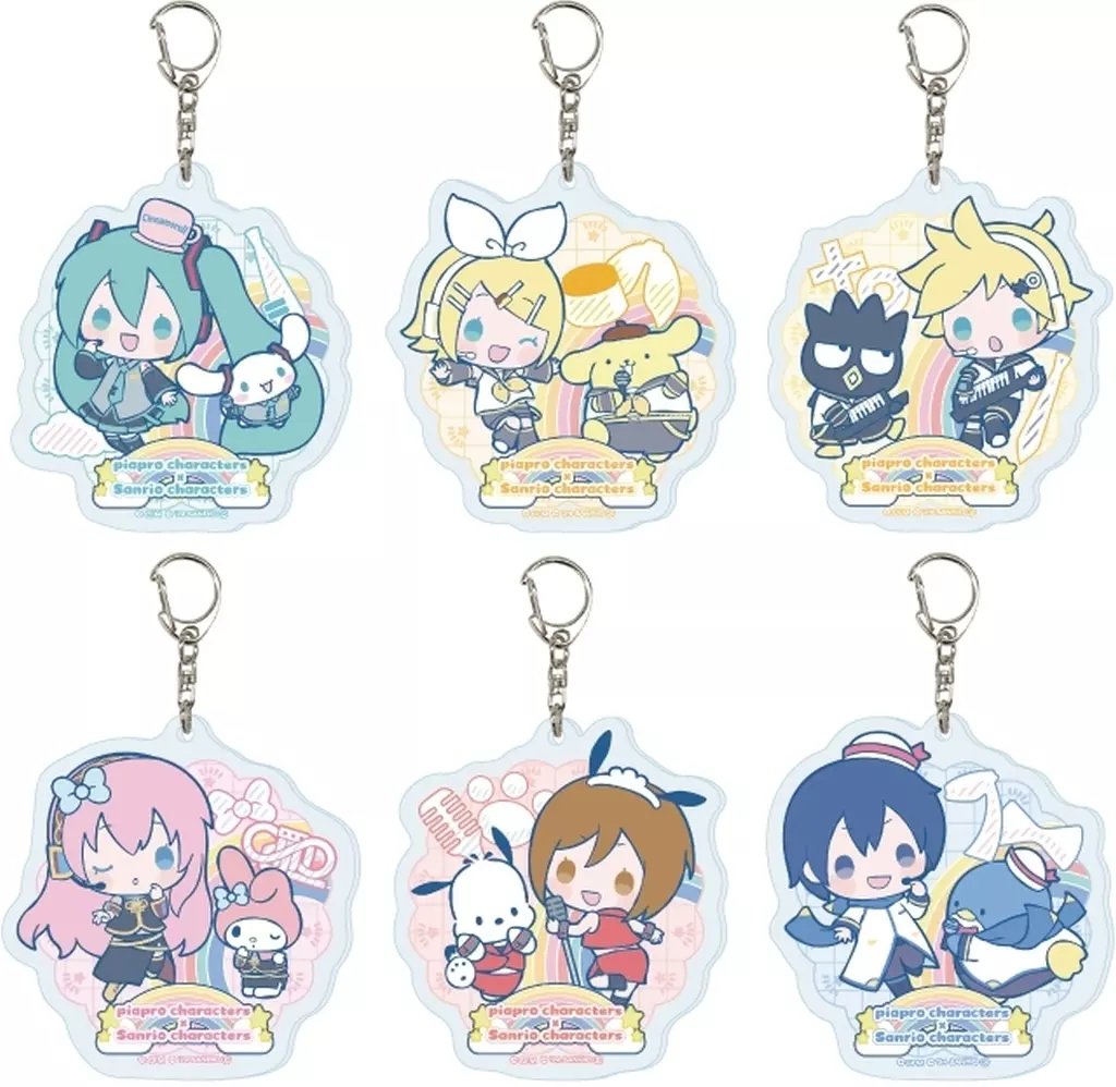【BOX】ピアプロキャラクターズ×サンリオキャラクターズ ホログラムアクリル 02.コラボイラスト