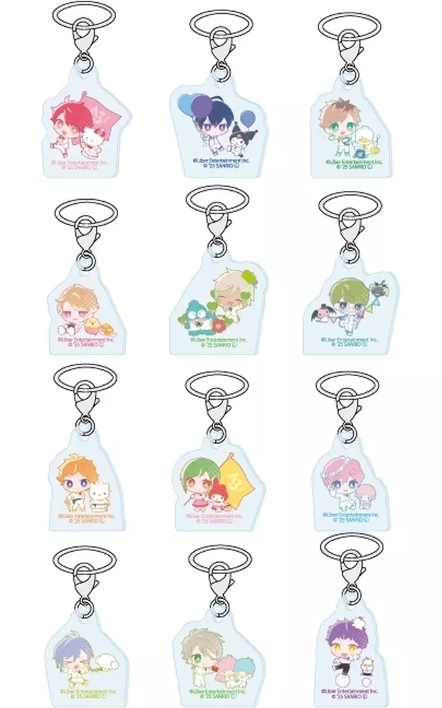 【BOX】めじるしチャーム A3!(エースリー)×サンリオキャラクターズ 01.S＆S ミニキャライラスト