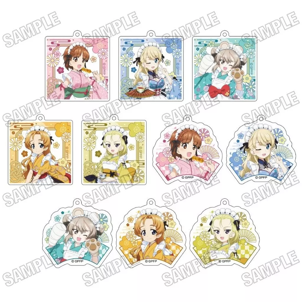 【BOX】ガールズ＆パンツァー 最終章 描き下ろしアクリルコレクション 和風メイドver.