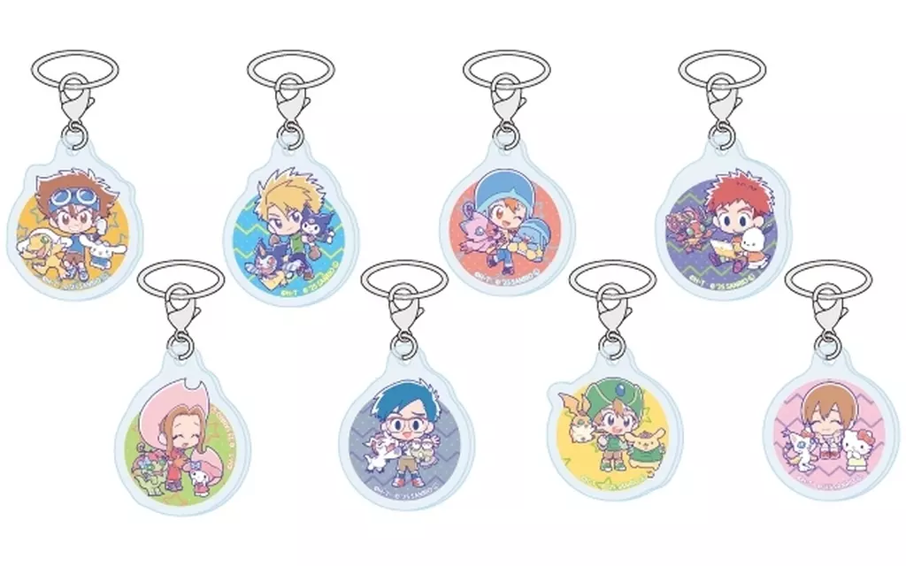 【BOX】デジモンアドベンチャー×サンリオキャラクターズ めじるしチャーム 01.コラボイラスト