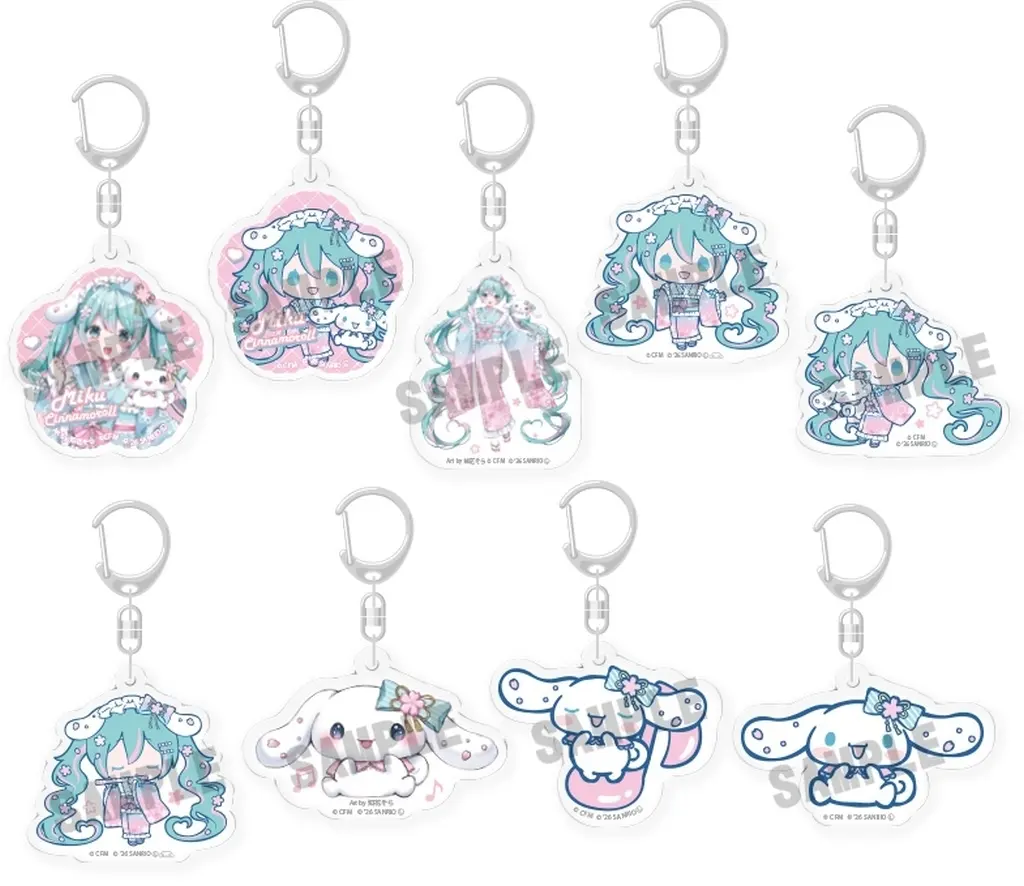 【BOX】初音ミク×シナモロール 夢桜ver. トレーディングアクリル