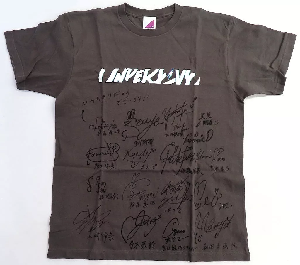 乃木坂46 直筆サイン入りTシャツ ダークグレー Lサイズ 「乃木坂46 29thSG アンダーライブ」 dTVライブ Twitterフォロー＆リツイートキャンペーン!当選品(通知書付き)