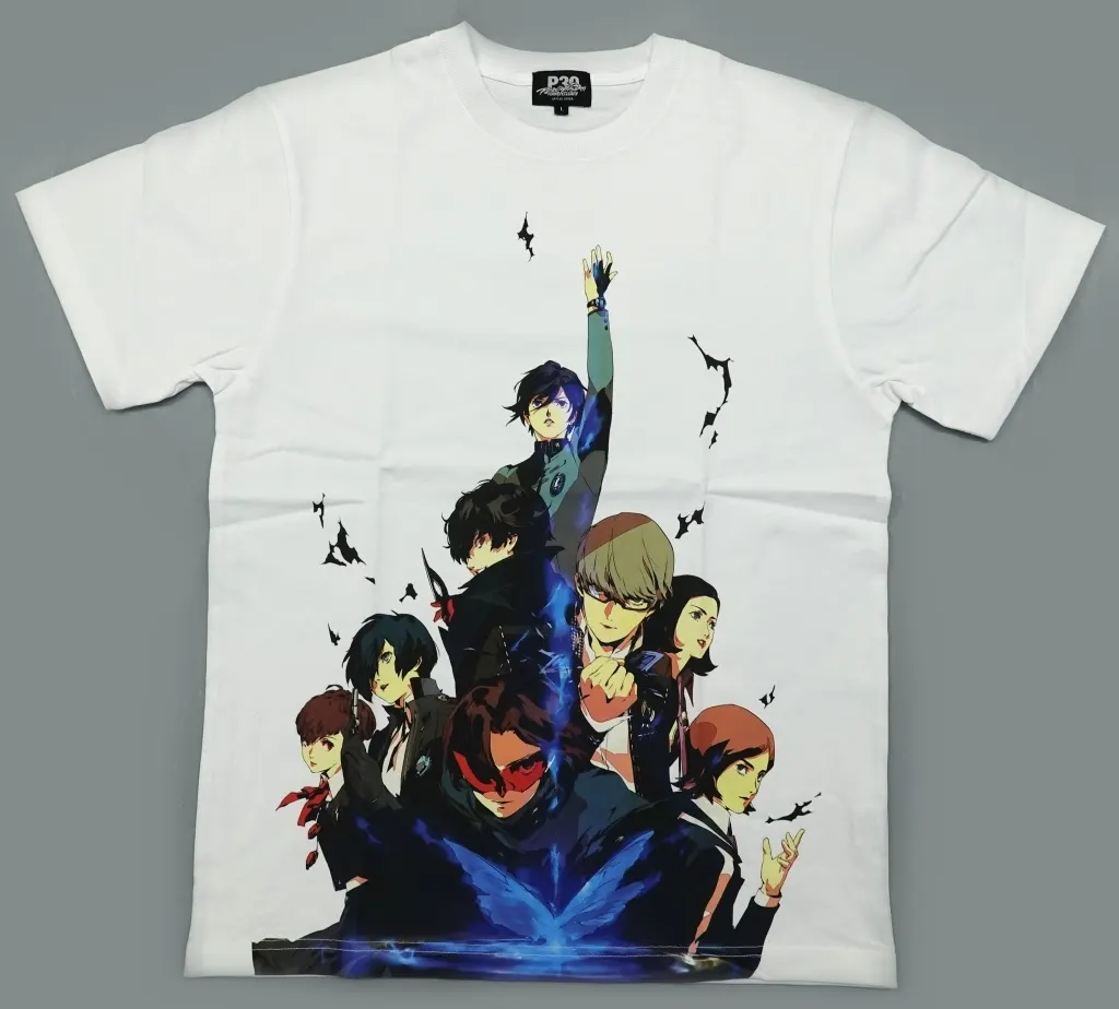 Tシャツ　キービジュアル P30th Tシャツ ホワイト Lサイズ 「ペルソナシリーズ 30周年記念」