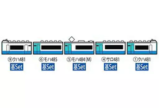 鉄道模型　1/150 485 3000系特急電車 はくたか 5両基本セット [98337]