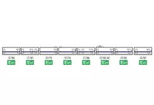鉄道模型　1/160 JR N700 4000系 N700A 東海道・山陽新幹線増結セット(8両セット) [98684]