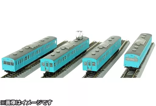 鉄道模型　Zゲージ 1/220 国鉄103系 スカイブルー 低運転台タイプ 4両基本セット [T022-12]