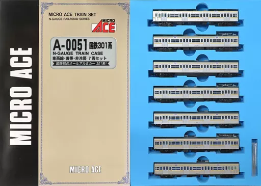 鉄道模型　1/150 301系 東西線黄帯 非冷房 7両セット [A0051]