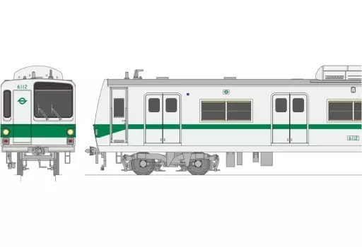 HOゲージ 1/80 営団地下鉄 東京メトロ6000系 中間6両Bセット(3、4、6、5、6、7、8) [1-600-62]