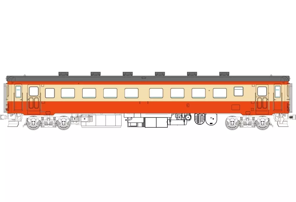 鉄道模型　HOゲージ 1/80 国鉄キハ22 一般色(6個ベンチレーター) 動力付 [TW-K22A-M]