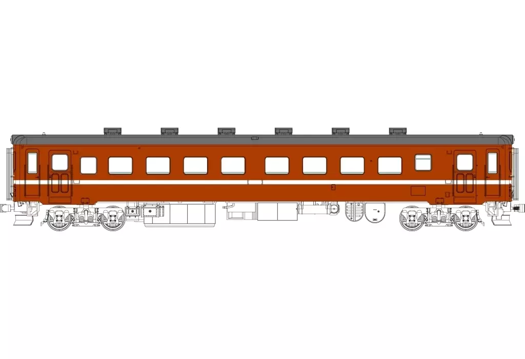 鉄道模型　HOゲージ 1/80 キハ22 羽幌炭鉱色(6個ベンチレーター) 動力なし [TW-K22C-T]