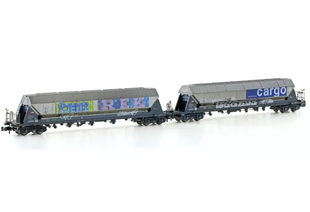 鉄道模型　1/160 SBB Silowagen Taggnpps (砂糖運搬専用貨車) Ep VI 2両セットB [05123478]
