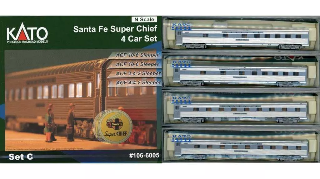 鉄道模型　1/160 Santa Fe Super Chief 4 Car Set C(増結C・4両セット) [106-6004]