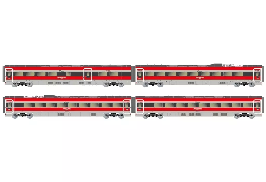 鉄道模型　1/160 FS Trenitalia. Frecciarossa ETR 1000 new livery. additional set. 4 elements. ep. VI [HN3512]