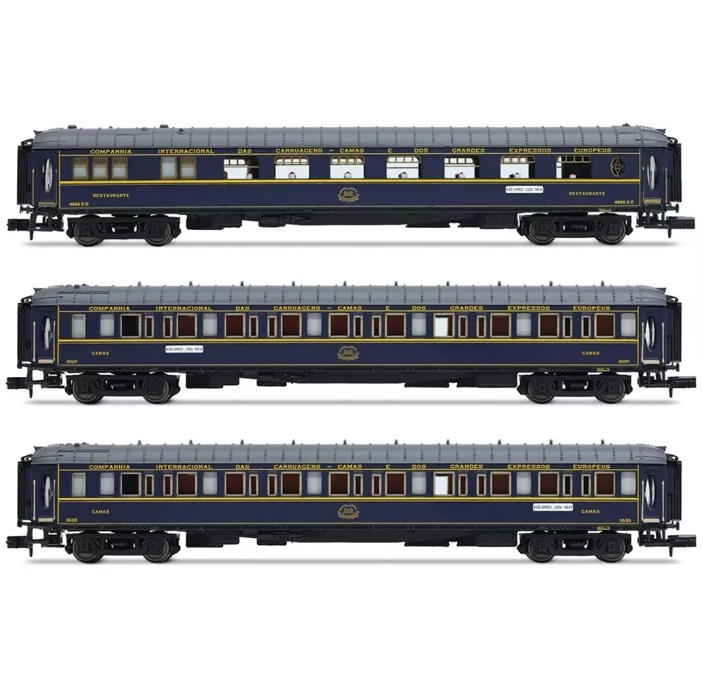 鉄道模型　1/160 CIWL. 3-unit pack ”Sud-expreso”. set 2/2 (VPC Etoile du Nord + WL + WL). ep. III-IV [HN4487]